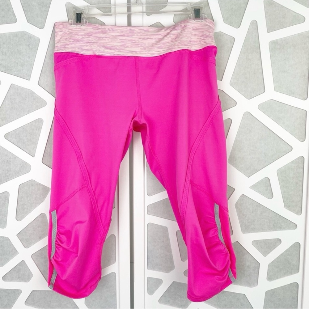 Lululemon Run Pace Crop Pinkalicious Wee Are From Space Parfait Pink